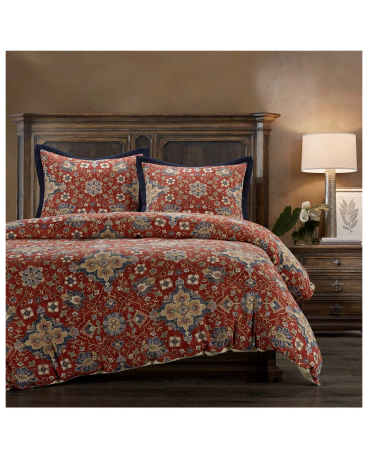 HiEnd Accents Melinda Washed Linen 3-Piece Super Queen Comforter Set
