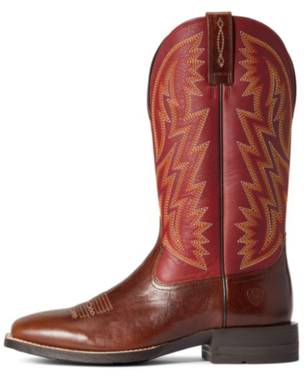 Ariat Men's Crest Macaw Red Dynamic Performance Western Boot - Broad Square Toe