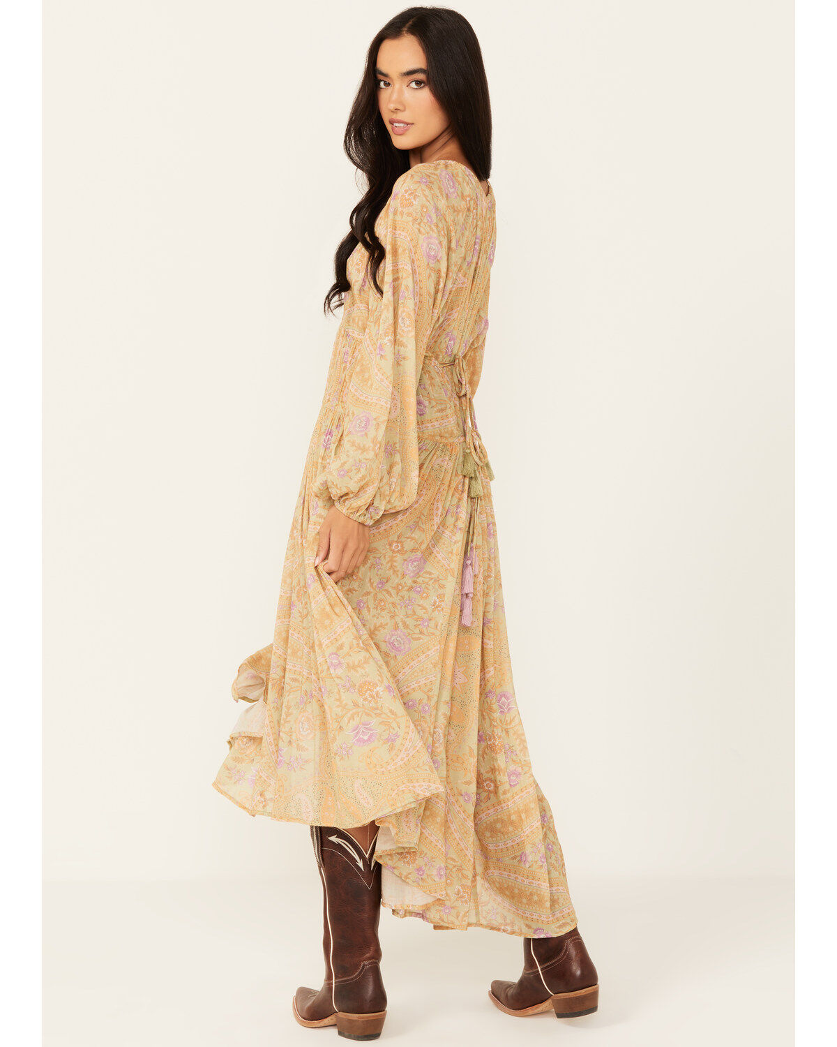 Spell Women's Belladonna Floral Print Midi Dress