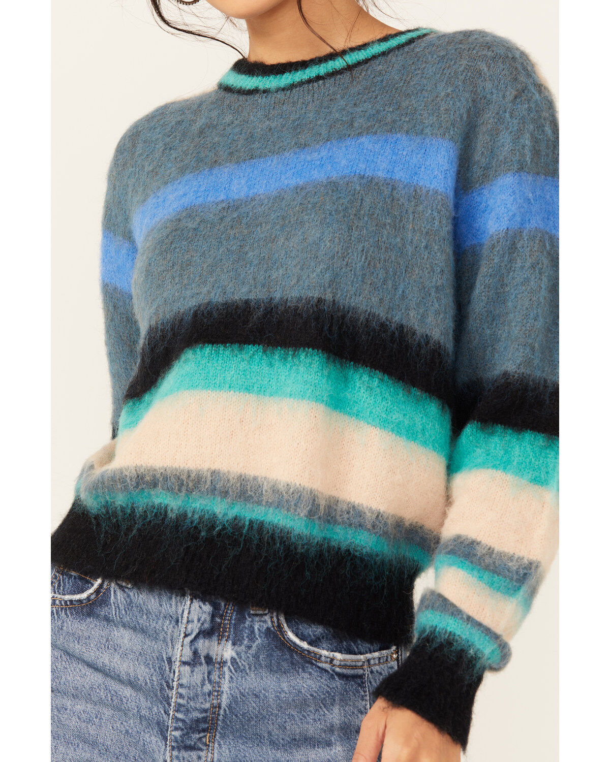 Molly Bracken Women's Striped Long Sleeve Sweater