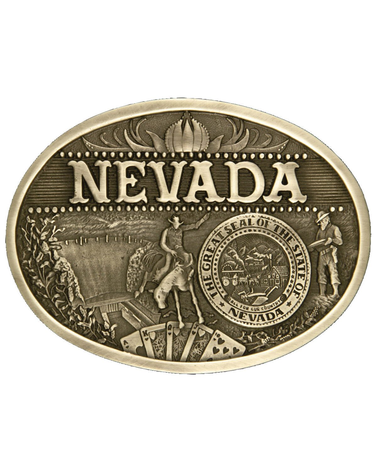 Montana Silversmiths Nevada State Belt Buckle