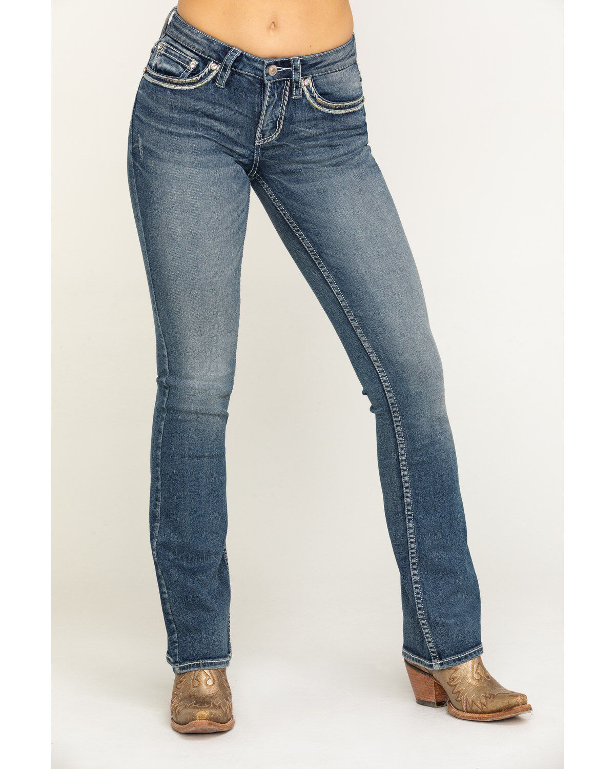 Shyanne Women's Medium Basic Bootcut Stretch Jeans