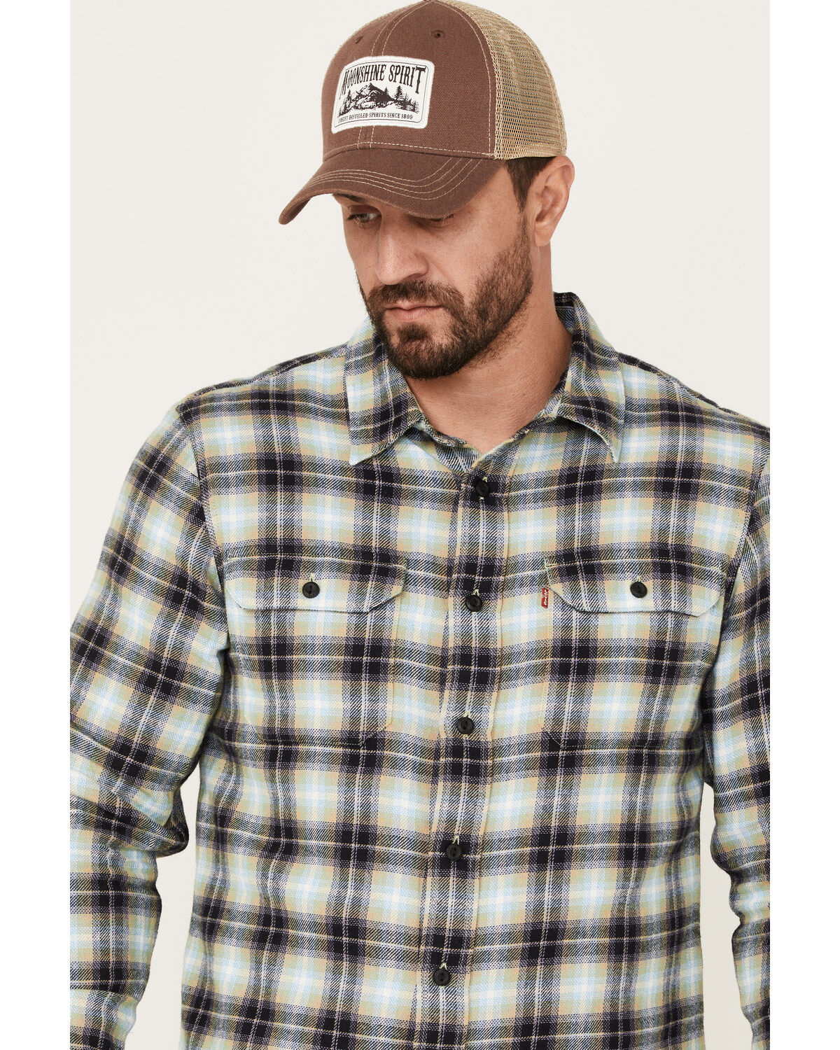 Levi's Men's Classic Worker Plaid Long Sleeve Button-Down Shirt