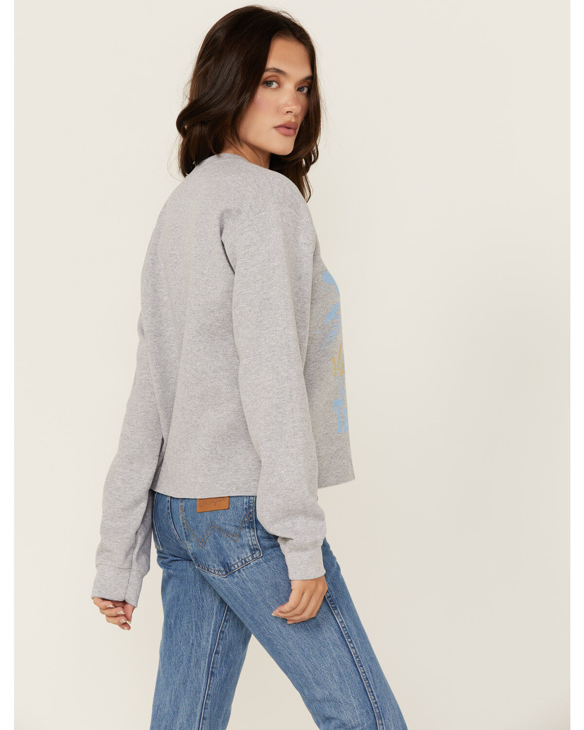 Bohemian Cowgirl Women's Country Road Cropped Sweatshirt