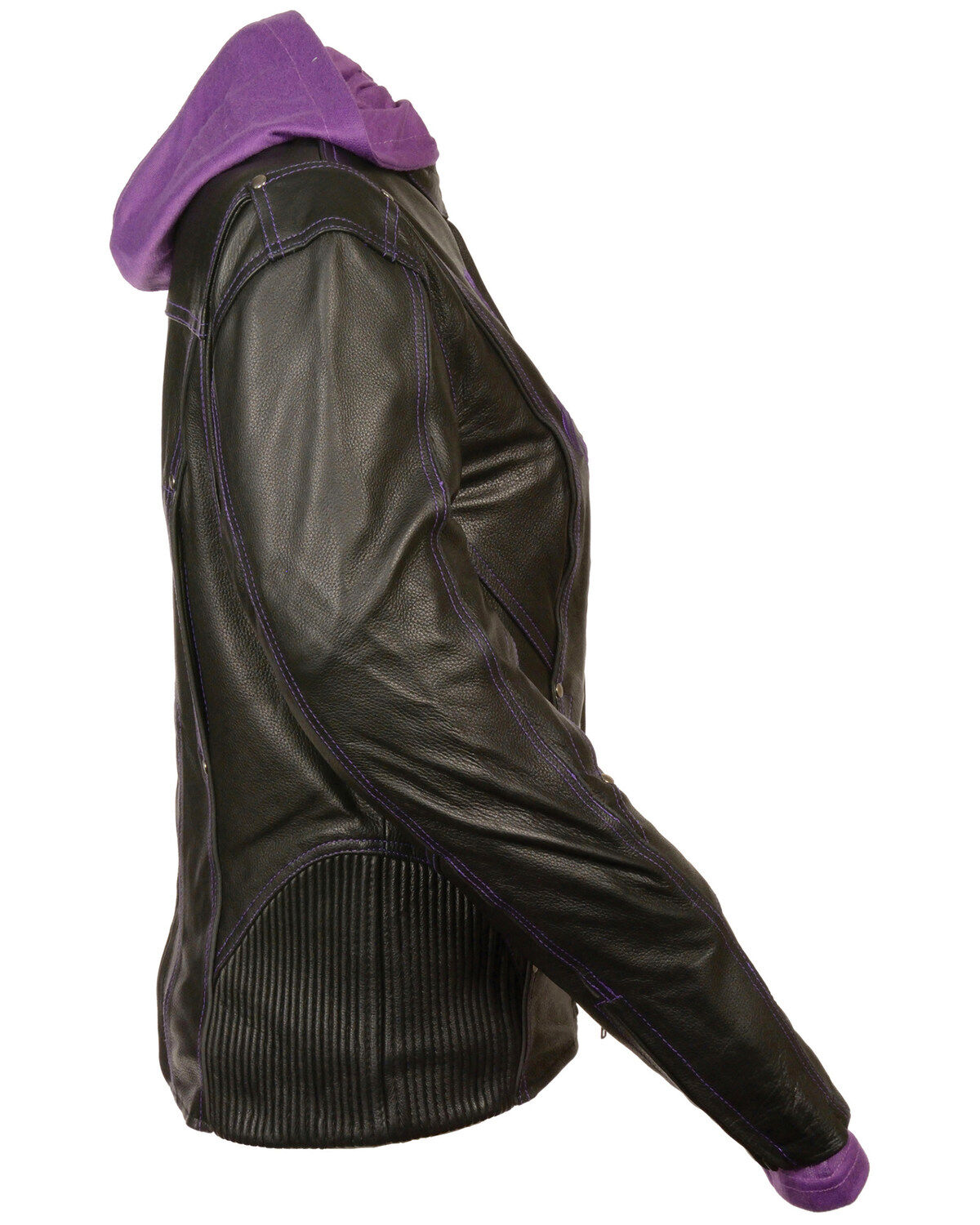 Milwaukee Leather Women's 3/4 Leather Jacket With Reflective Tribal Detail