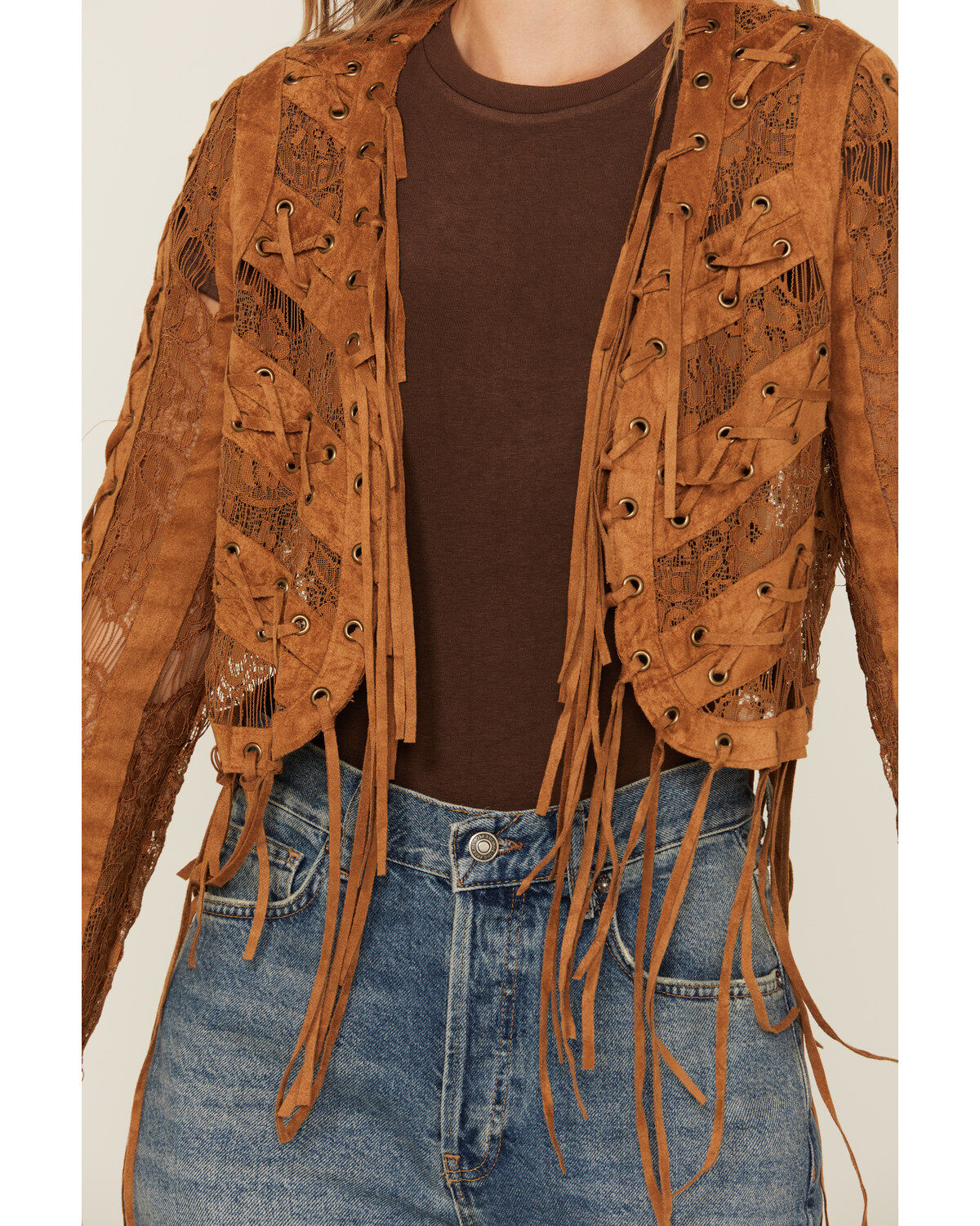 Vocal Women's Suede Tassel Jacket