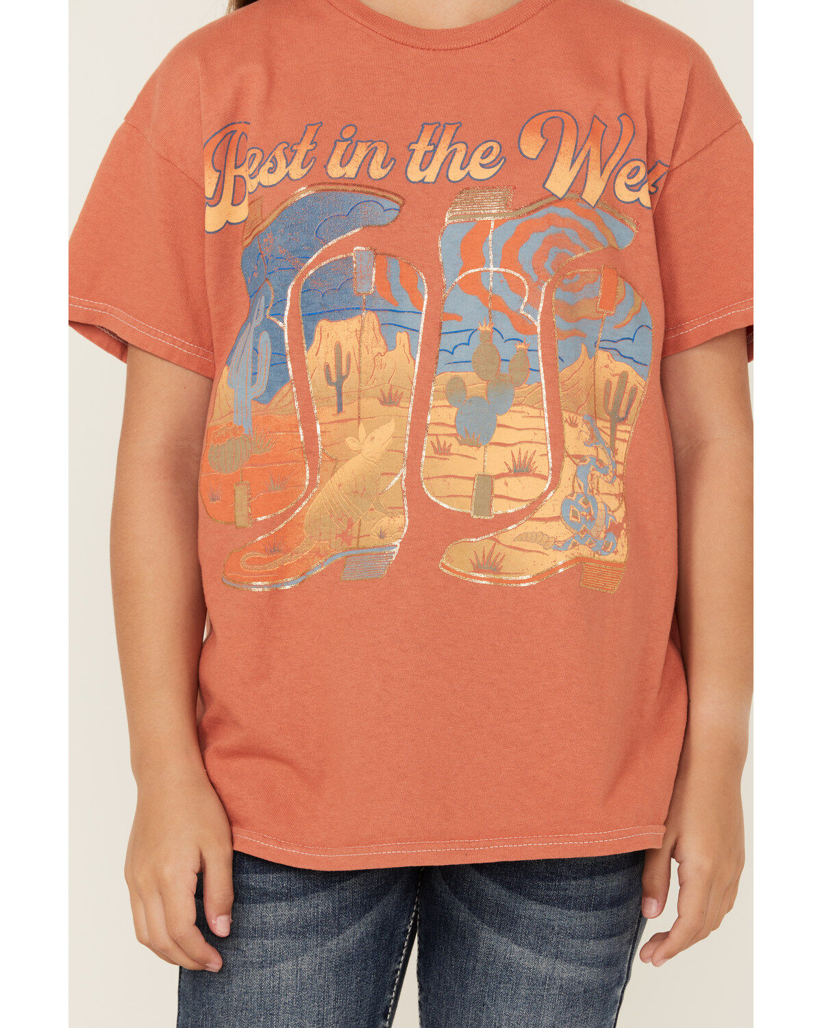 American Highway Girls' Best In The West Short Sleeve Graphic Tee