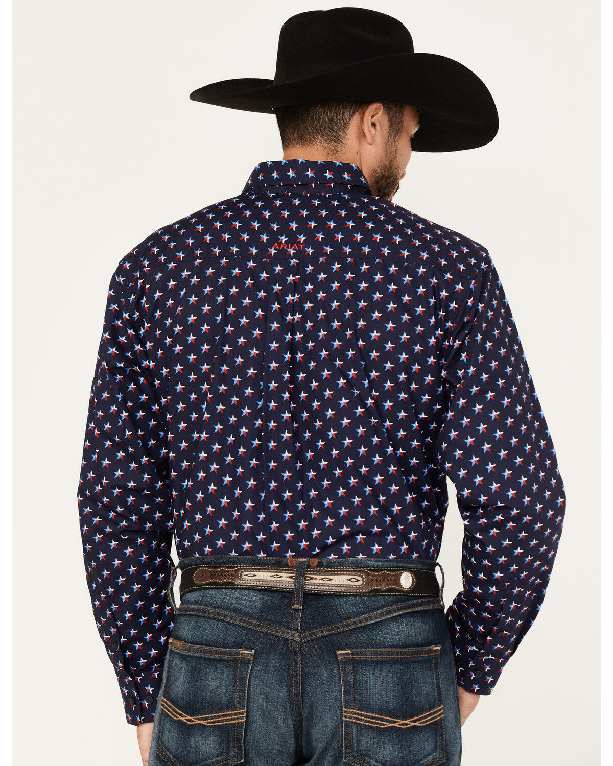 Ariat Men's Nossen Texas Star Print Button-Down Western Shirt