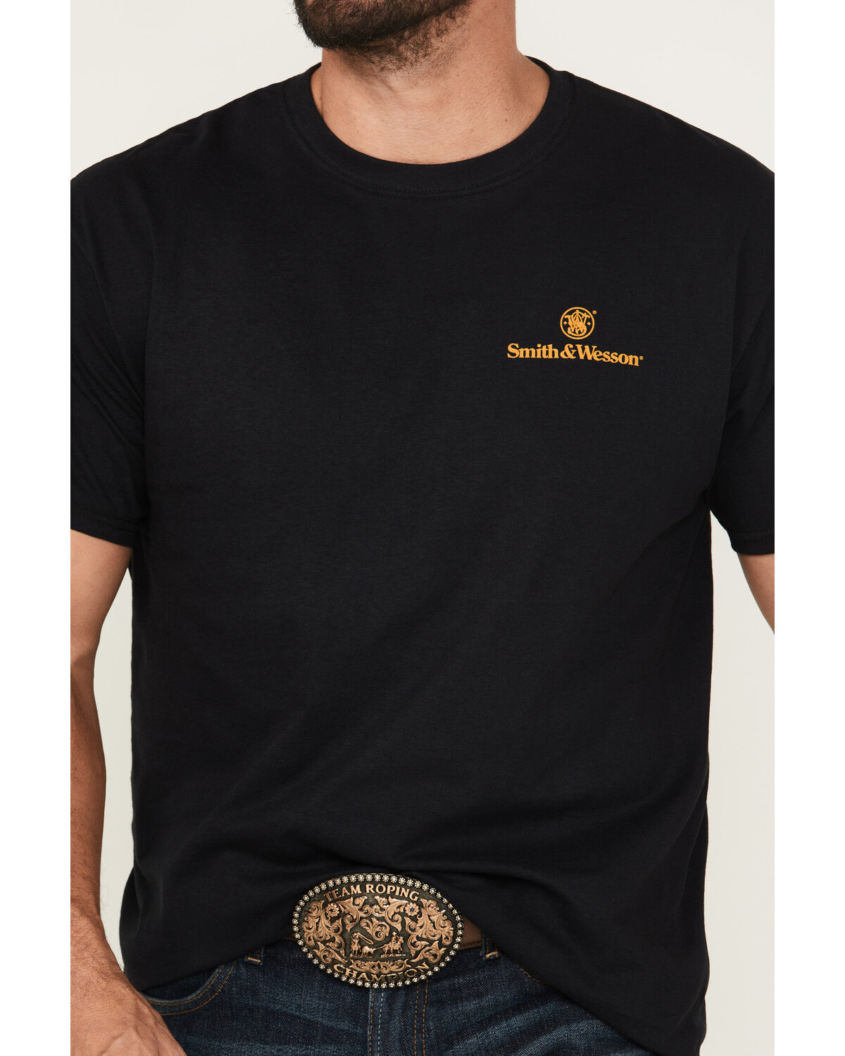 Smith & Wesson Men's Vintage Western Sign Logo Short Sleeve Graphic T-Shirt