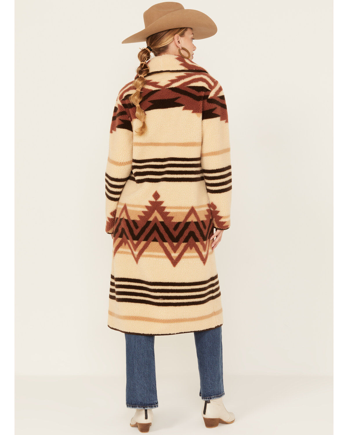 Tasha Polizzi Women's Enchanted Southwestern Print Sherpa Blanket Coat