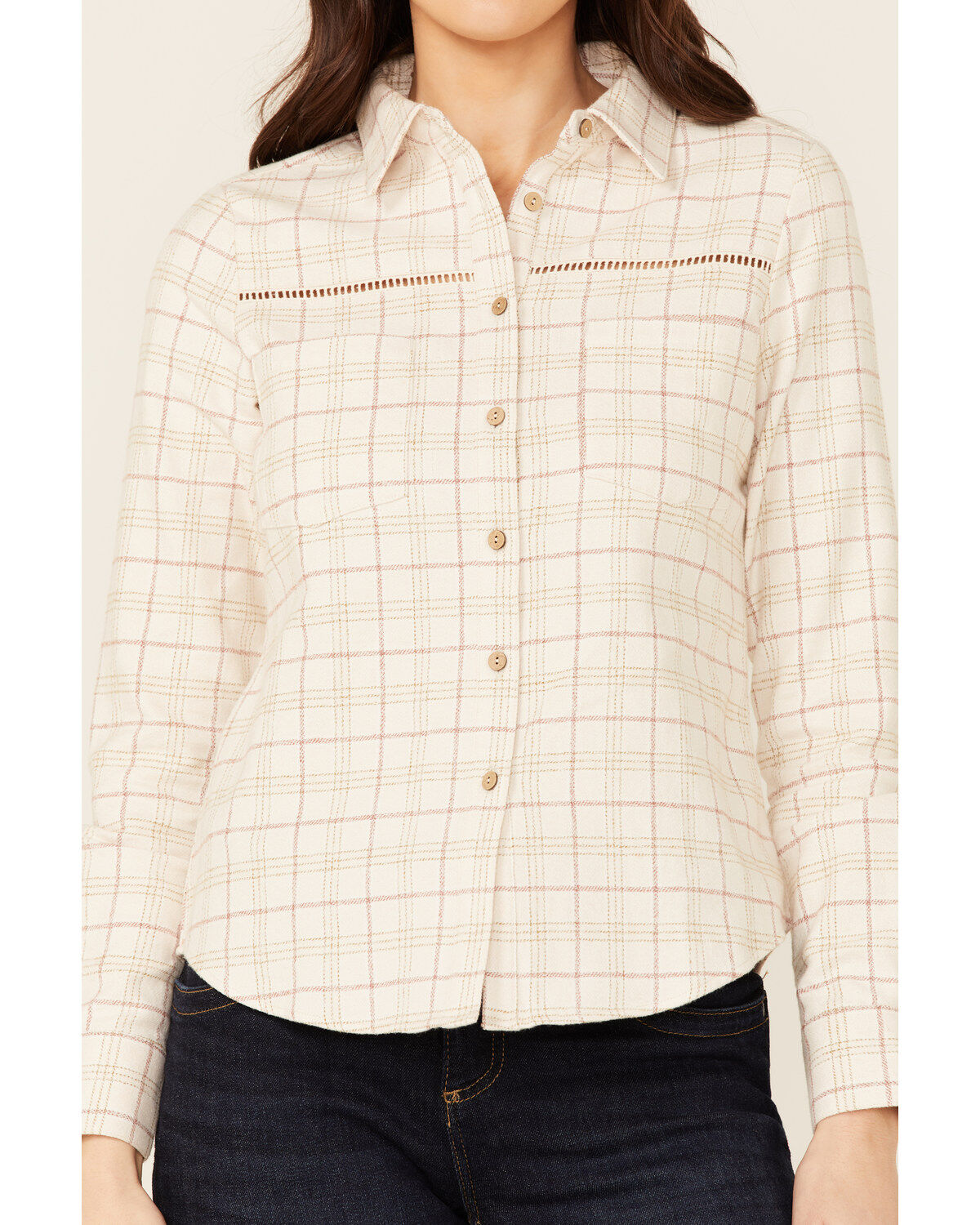 Shyanne Women's Plaid Print Long Sleeve Button-Down Shirt