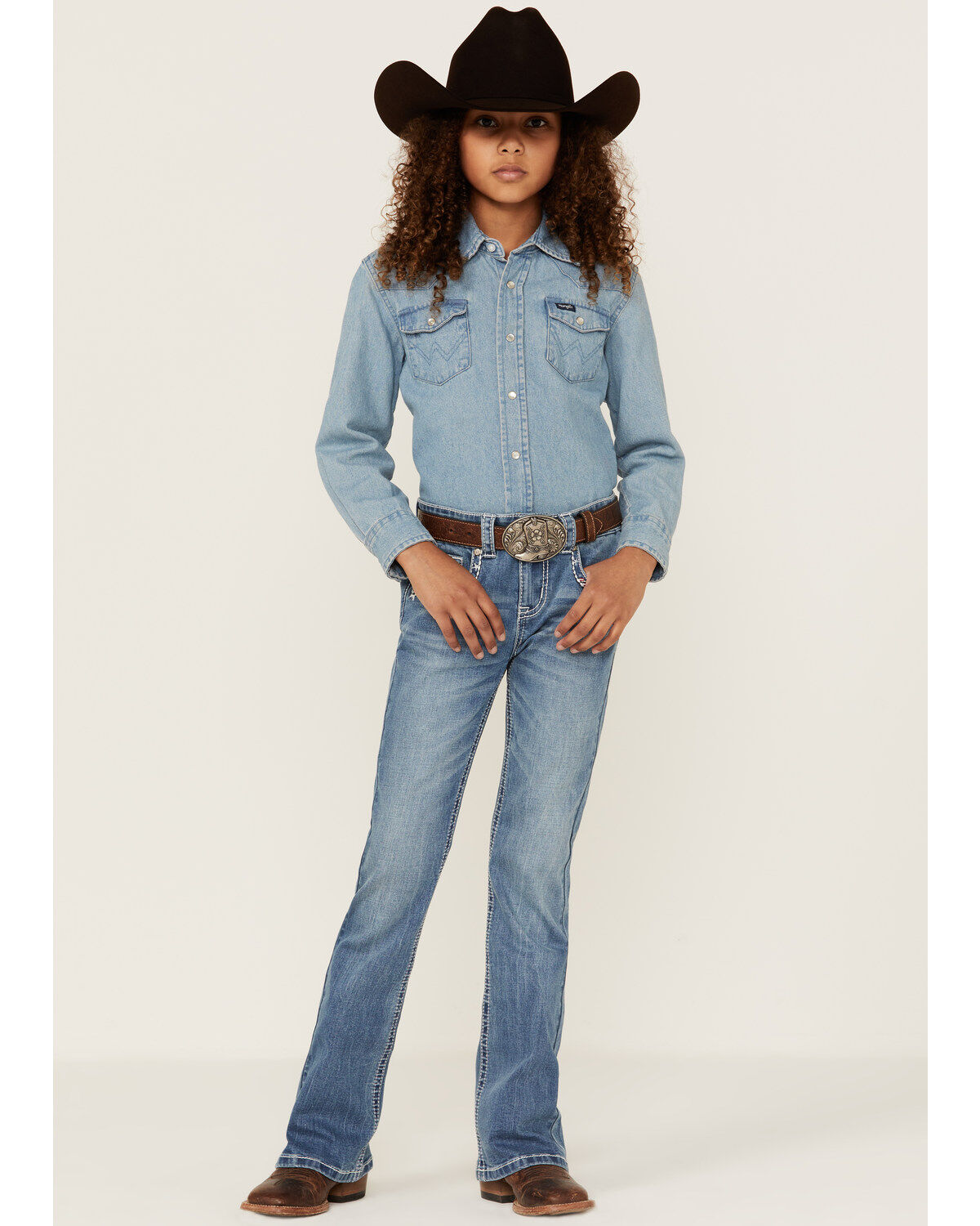 Shyanne Girls' Americana Stars Pocket Bootcut Jeans
