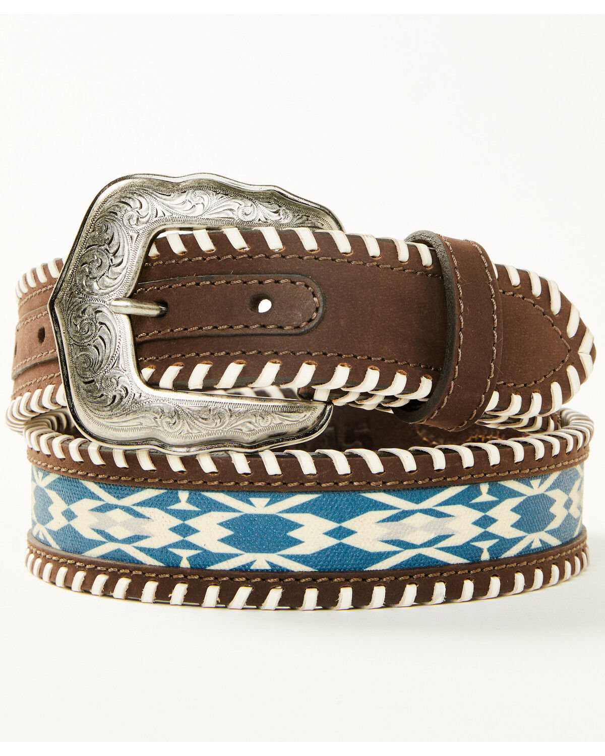 RANK 45® Men's Dallas Southwestern Print Inlay Belt