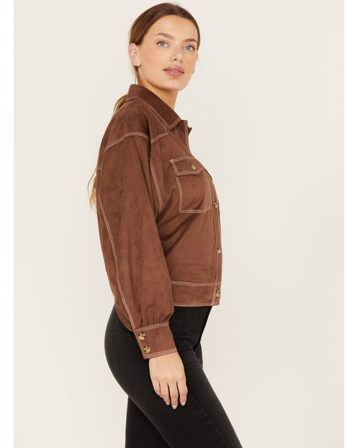 Shyanne Women's Faux Suede Trucker Jacket