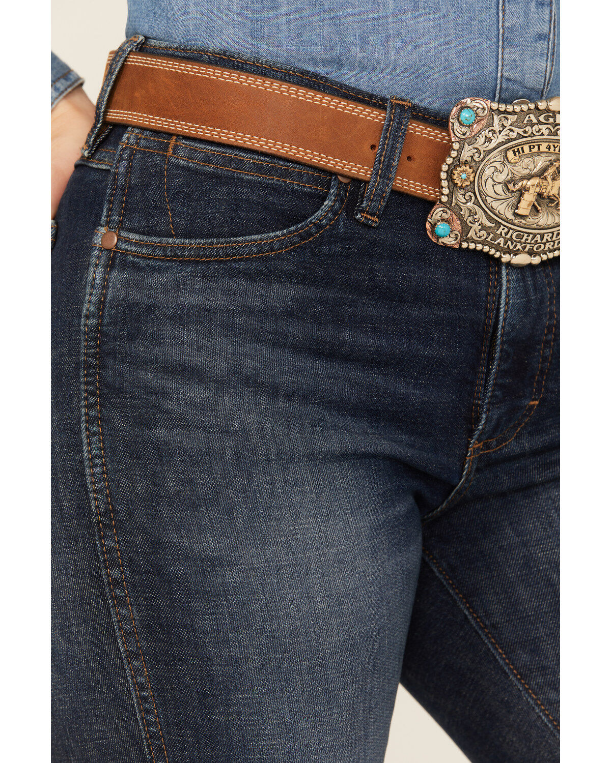 Wrangler Retro Women's Dark Wash High Rise Slim Stretch Bootcut Jeans