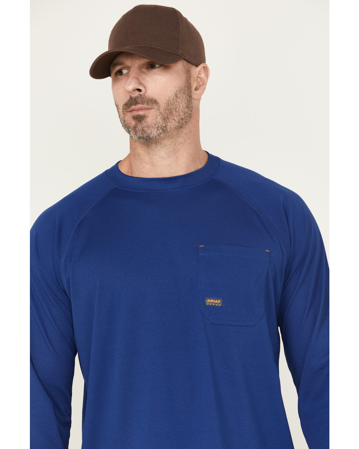 Ariat Men's Rebar Heat Fighter Work Hard Long Sleeve Pocket Work Shirt