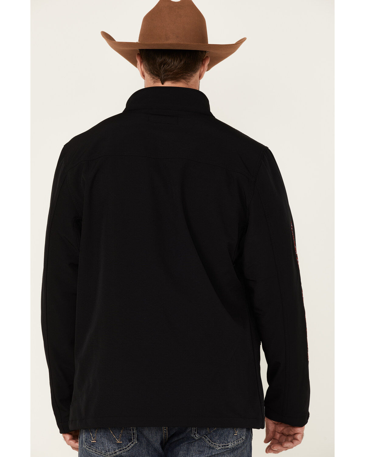 Cody James Core Men's American Embroidered Sleeve Zip-Front Steamboat Jacket