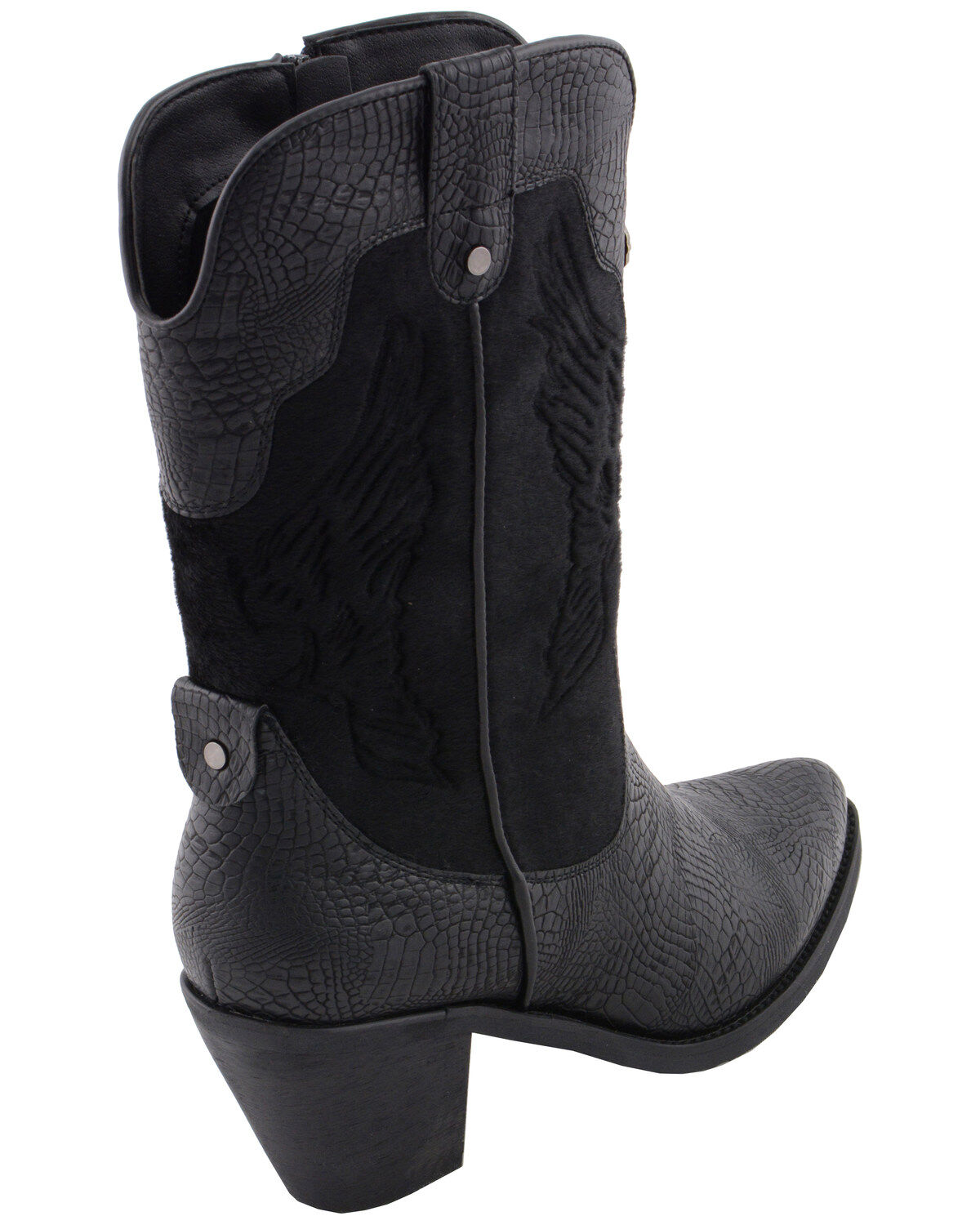 Milwaukee Leather Women's Snake Print Western Boots - Round Toe