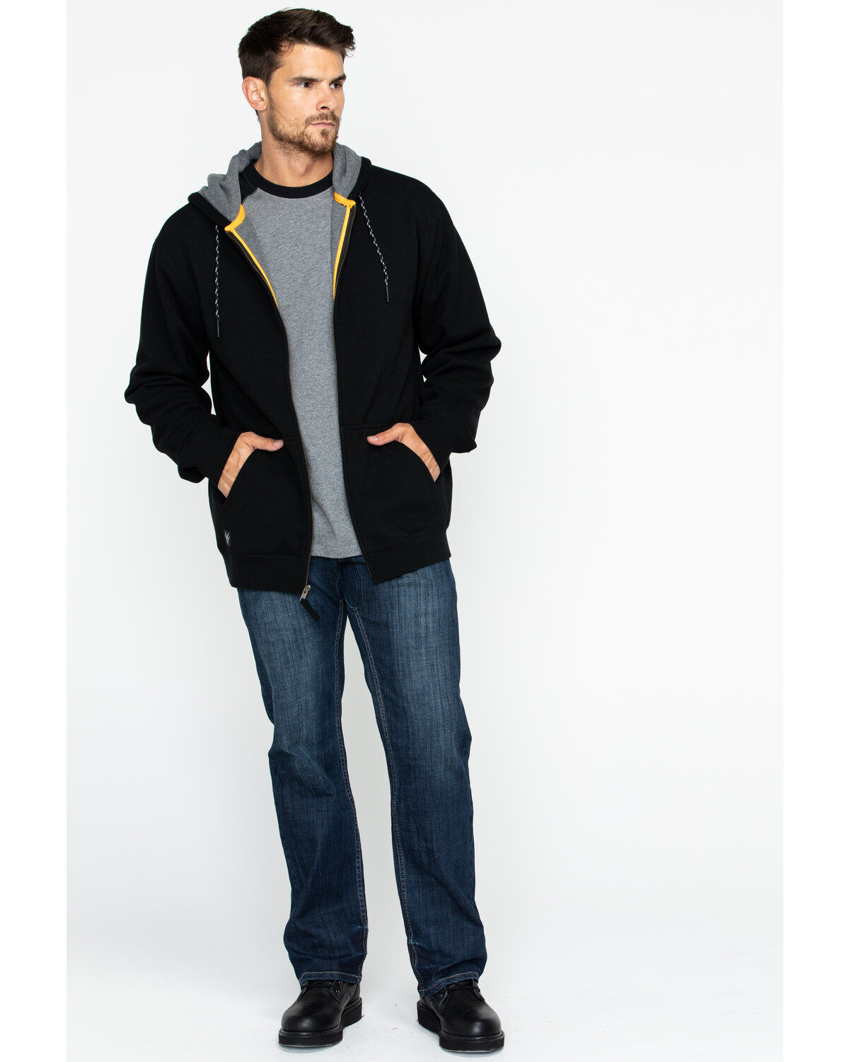 Hawx Men's Zip-Front Work Hooded Jacket