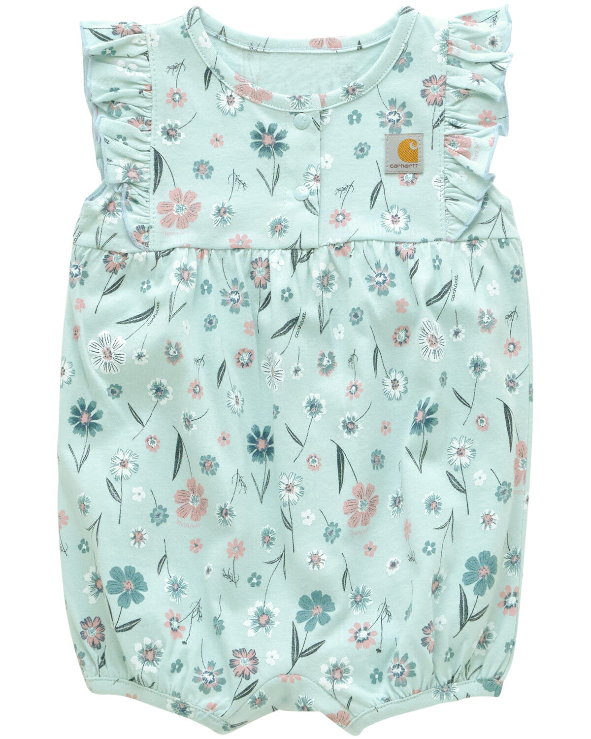 Carhartt Infant Girls' Floral Print Sleeveless Snap Onesie