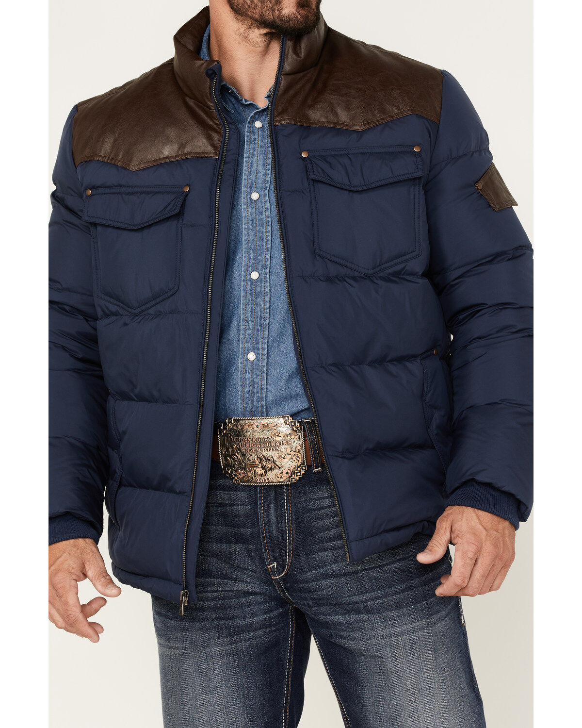 Cody James Men's Belmont Western Puffer Coat