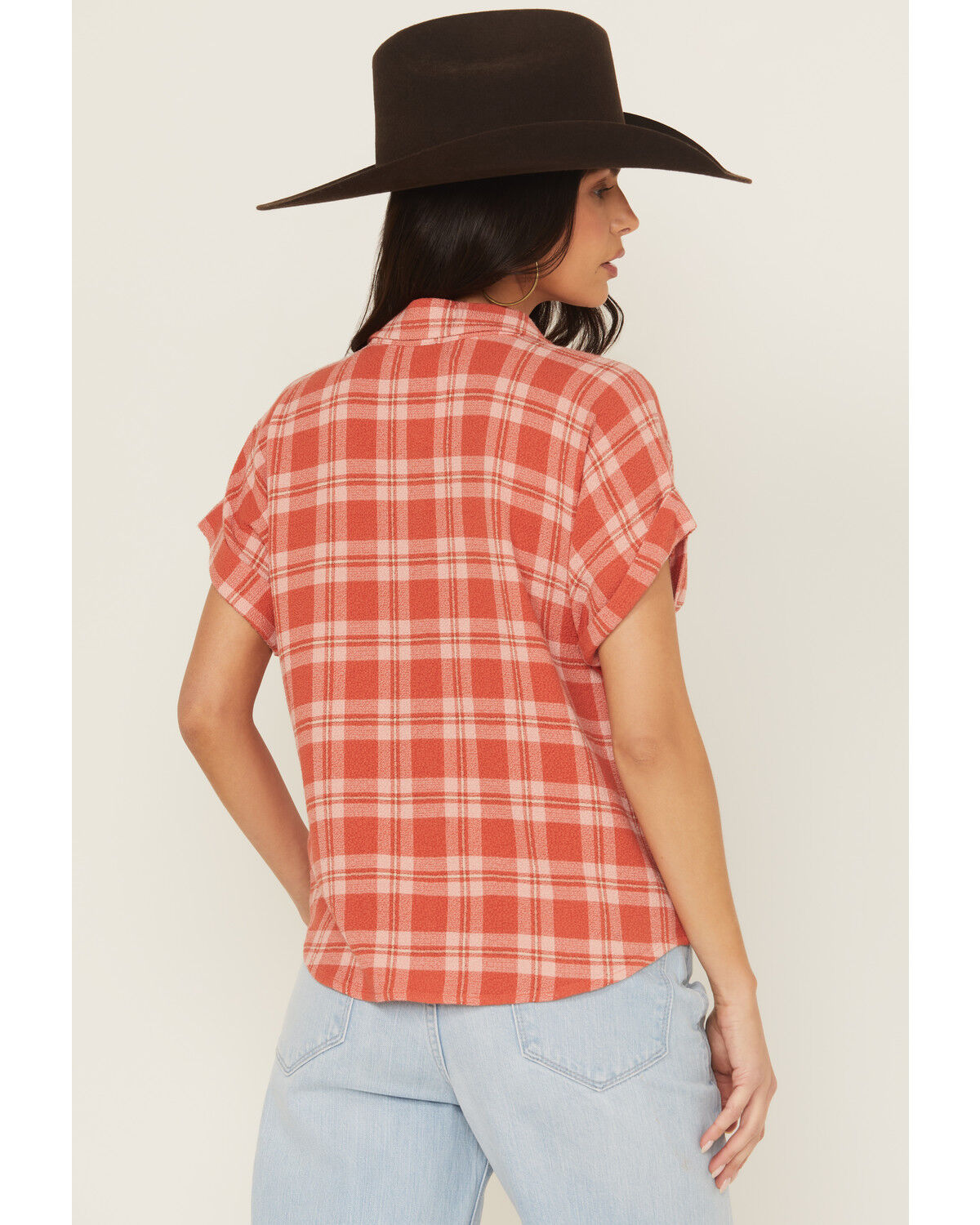 Shyanne Women's Plaid Print Tie-Front Camp Shirt