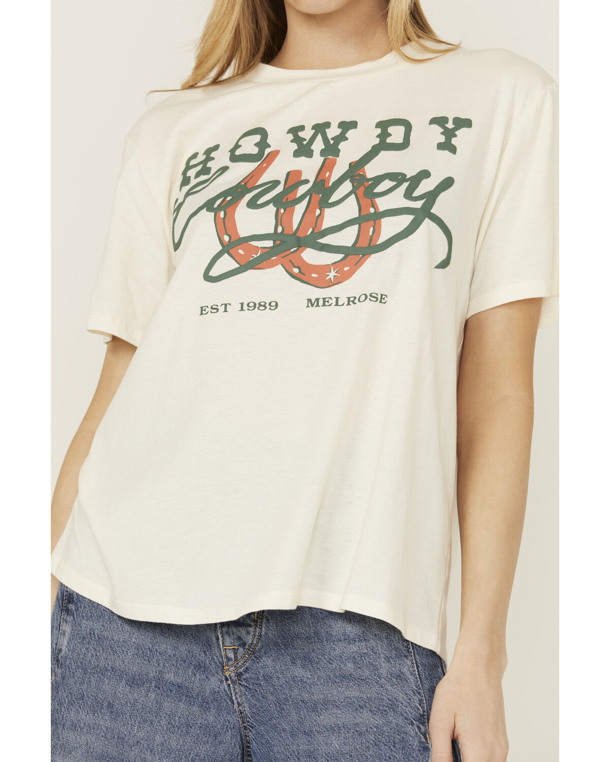 Blended Women's Howdy Cowboy Short Sleeve Graphic Tee