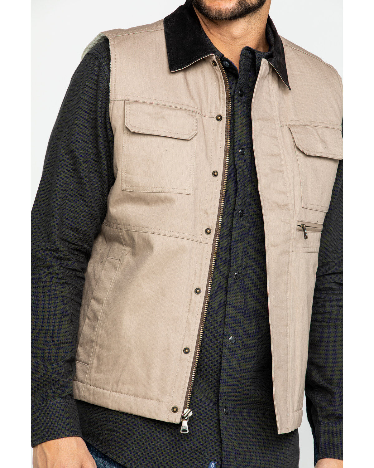 Cody James Men's Tan Ranchero Timberwolf Canvas Vest