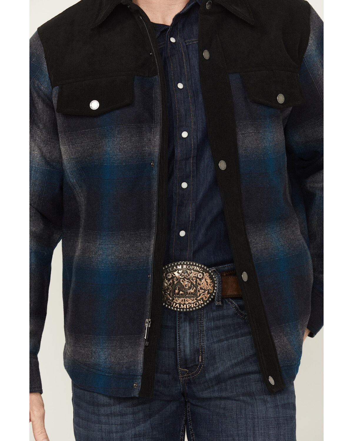 Pendleton Men's Timberline Plaid Print Quilted Snap Shirt Jacket