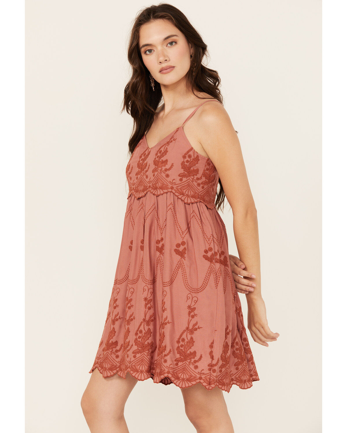 Cleo + Wolf Women's Brina Embroidered Mini Dress