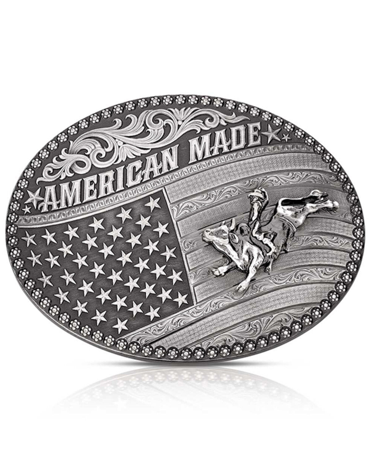 Montana Silversmiths Men's American Made Tradition Bull Rider Belt Buckle