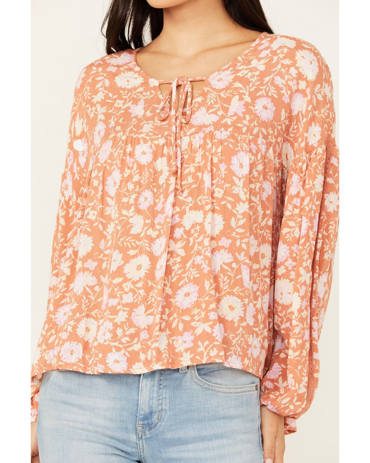 Sadie & Sage Women's With Love Floral Peasant Top