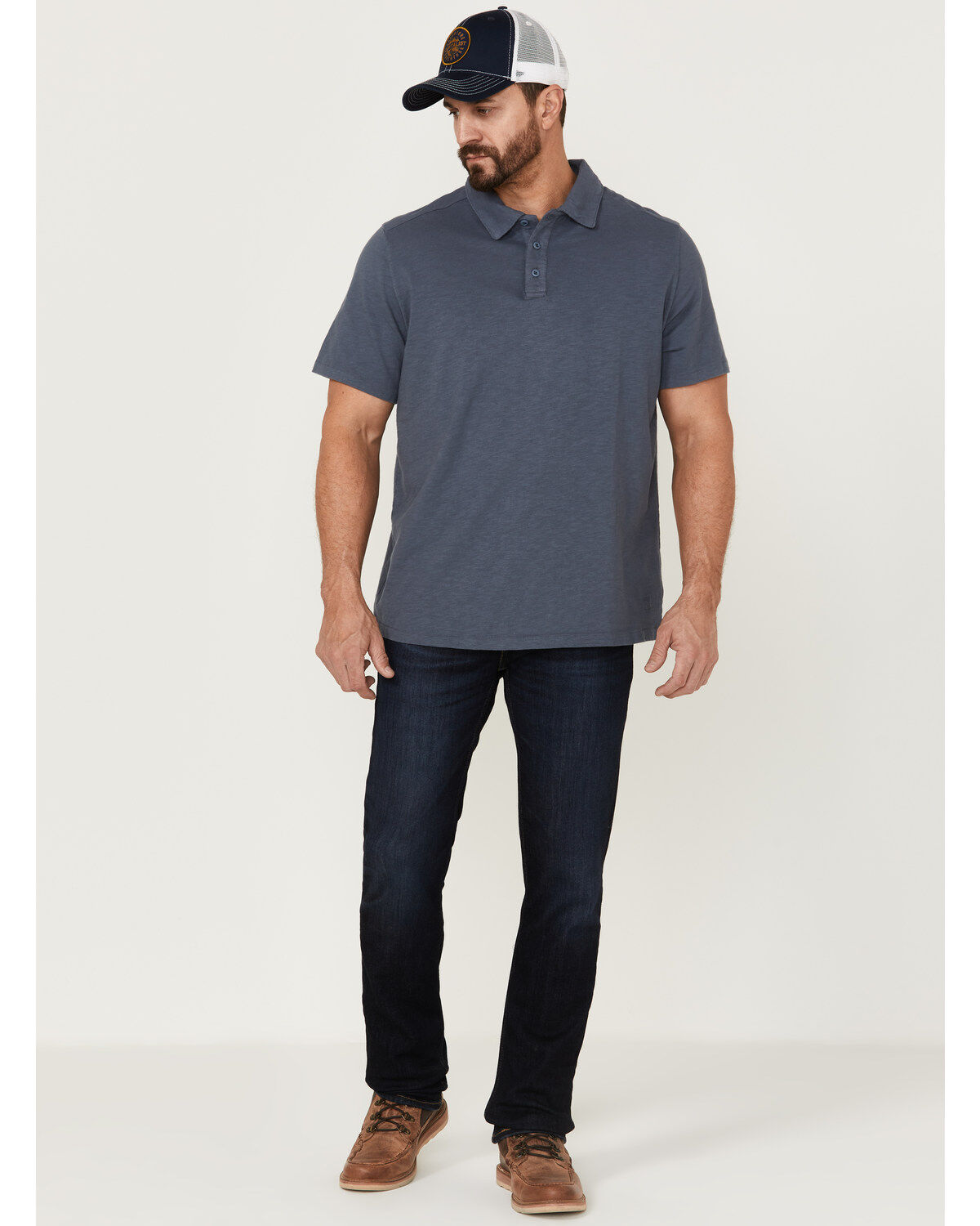 Brothers and Sons Men's Short Sleeve Slub Polo Shirt