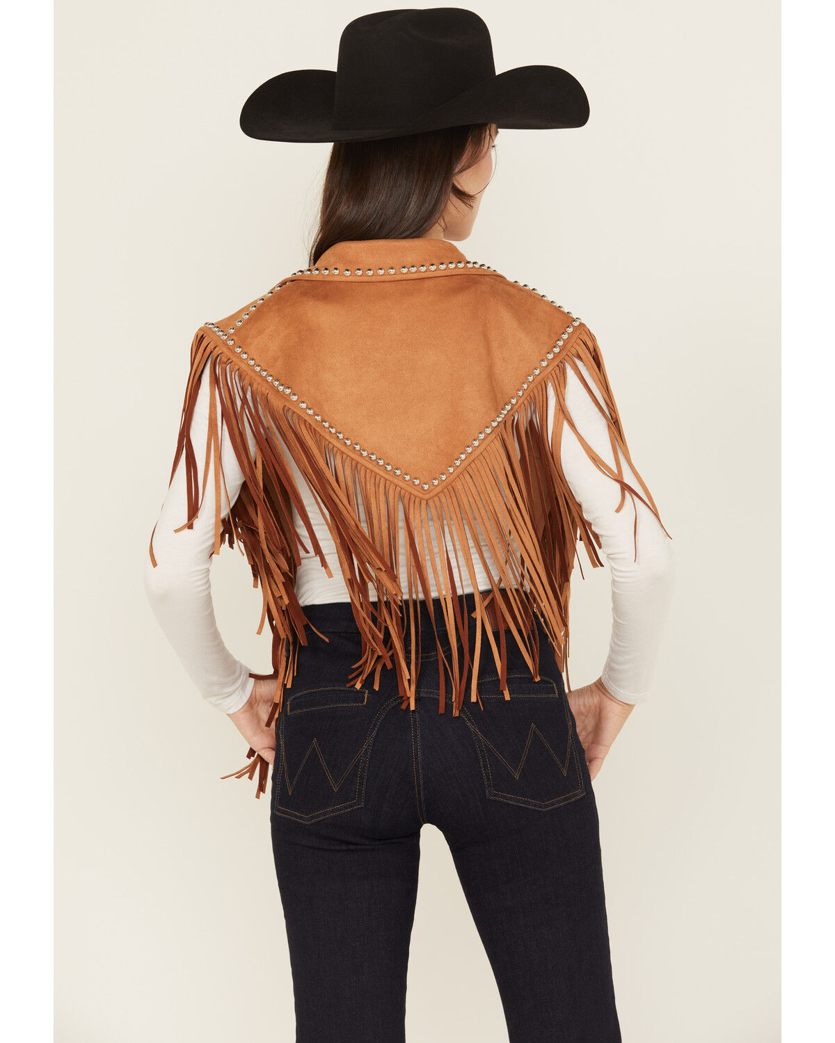 Saints & Hearts Women's Faux Suede Studded Cape