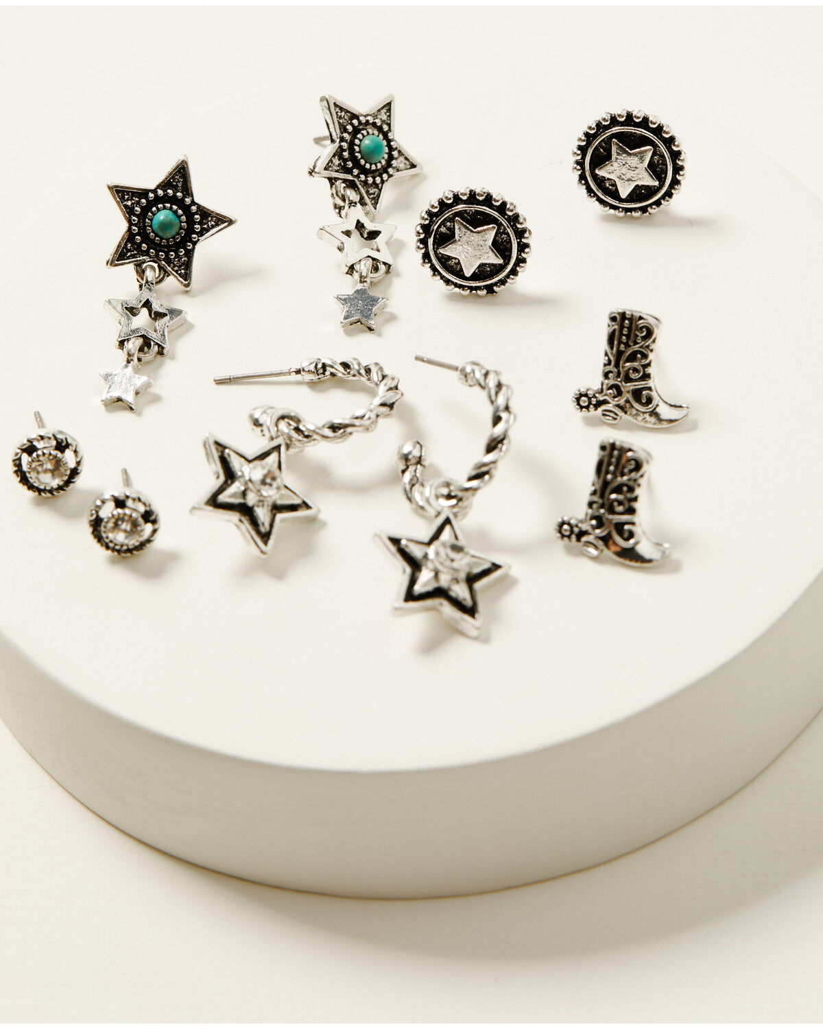 Shyanne Women's Stars and Boots Earring Set - 5 Piece
