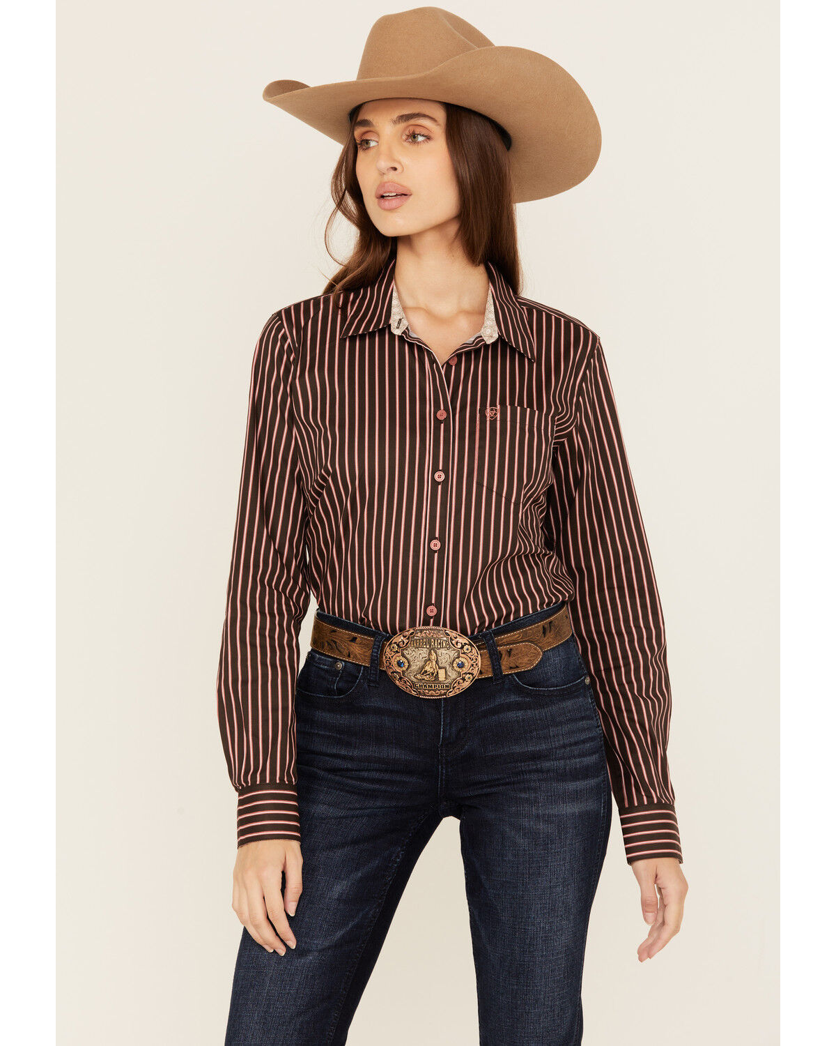 Ariat Women's Kirby Striped Long Sleeve Button-Down Stretch Western Shirt