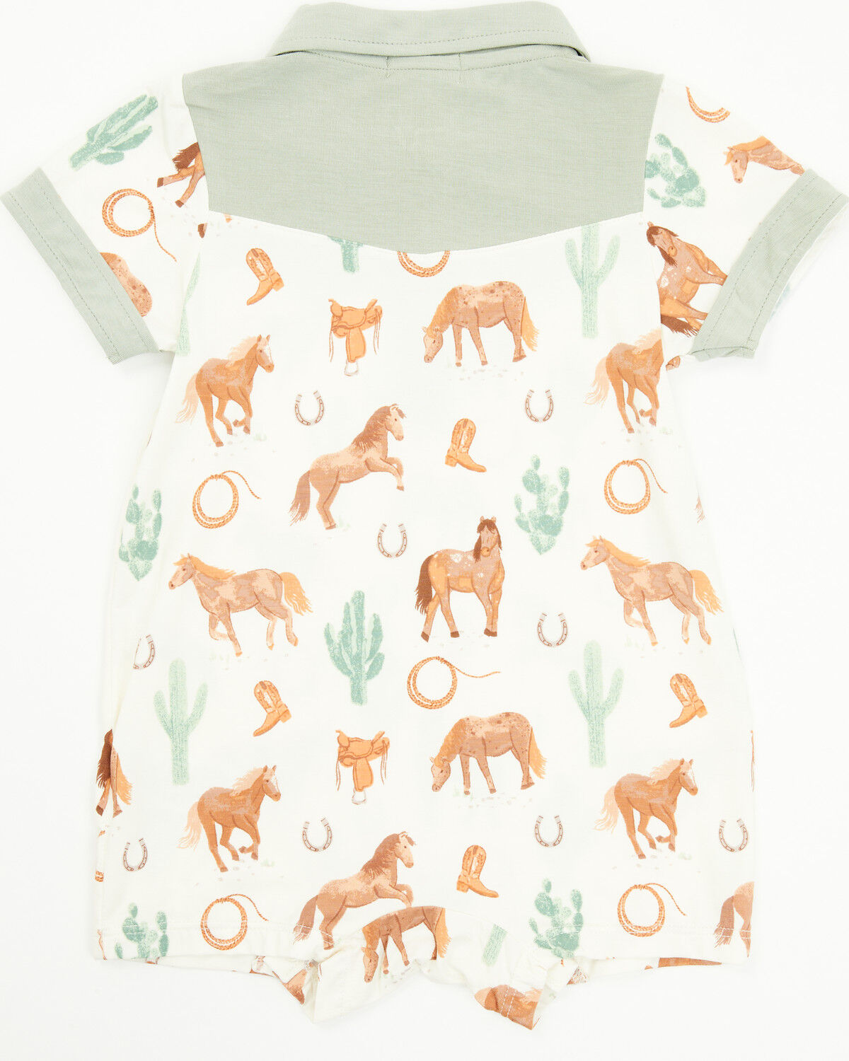 Angel Dear Infant Boys' Cowboy Polo Short Sleeve Onesie