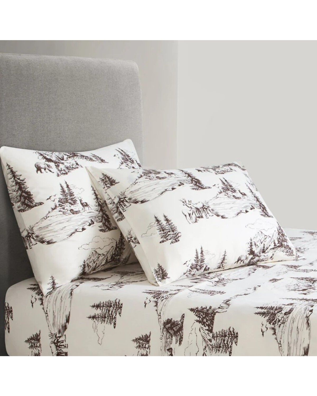 HiEnd Accents 200TC Cotton White Pine 4 Piece Sheet Set - Full Size