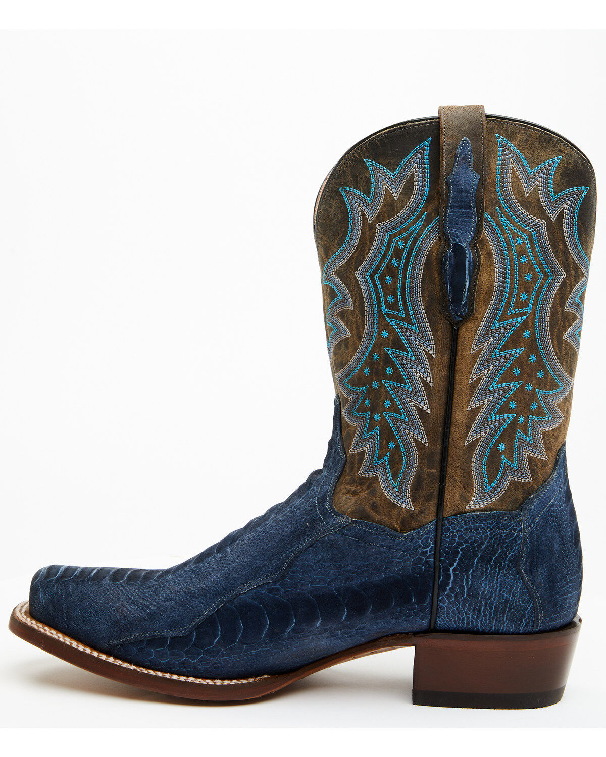 Dan Post Men's 11" Exotic Ostrich Leg Western Boots - Square Toe
