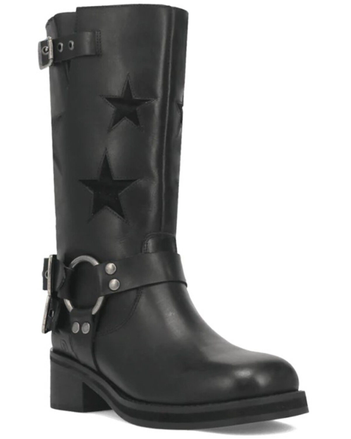 Dingo Women's Blacklist Star Inlay Harness Boots - Round Toe
