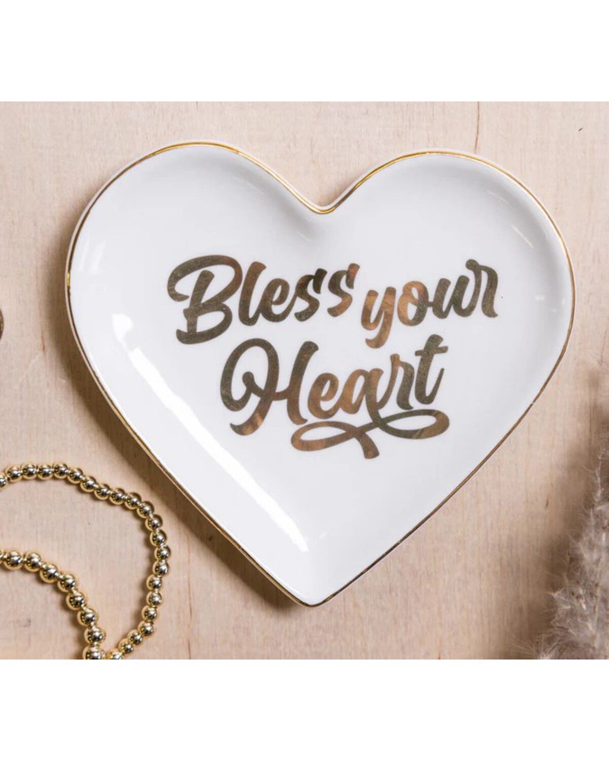 Totalee Gift Bless Your Heart Trinket Tray