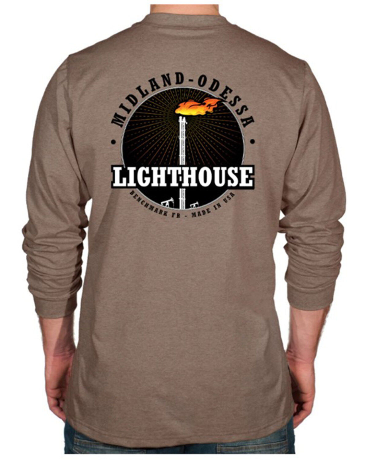 Benchmark FR Men's FR Midland Odessa Lighthouse Long Sleeve Graphic Work Shirt