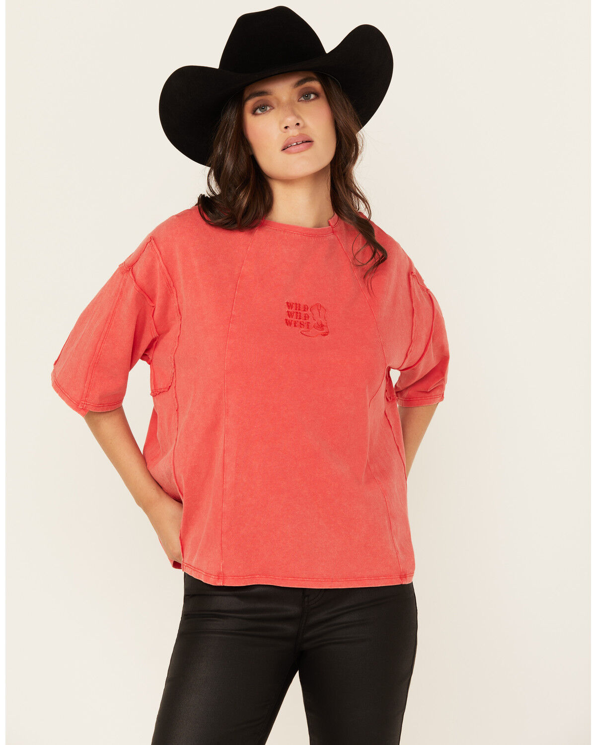 Blue B Women's Embroidered Short Sleeve Graphic Tee