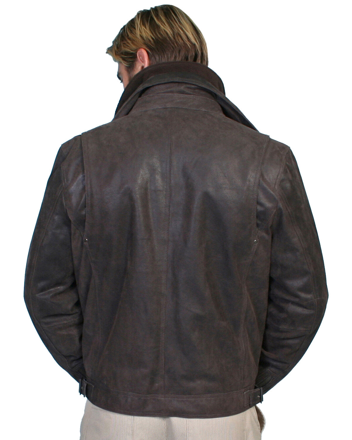 Scully Zip-Out Front & Collar Lambskin Jacket