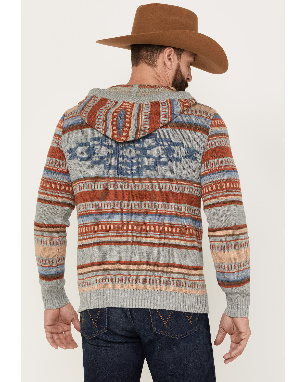 Pendleton Men's Medallion Striped Hooded Pullover