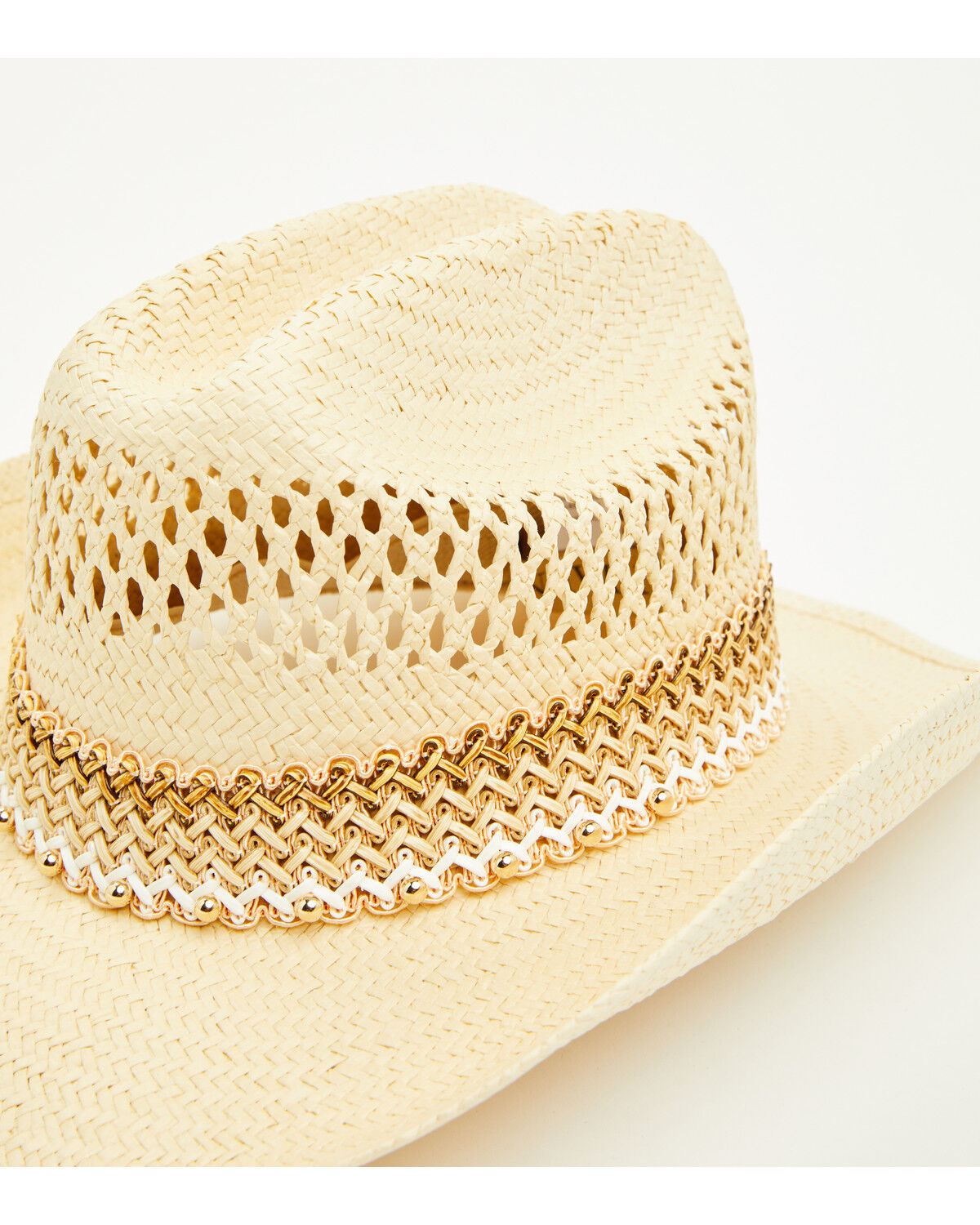 Shyanne Women's Beaded Straw Cowboy Hat
