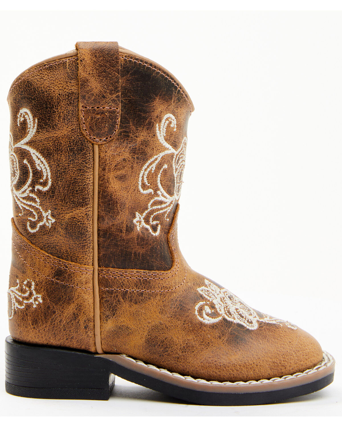 Shyanne Little Girls' Little Bitty Lasy Western Boots - Broad Square Toe