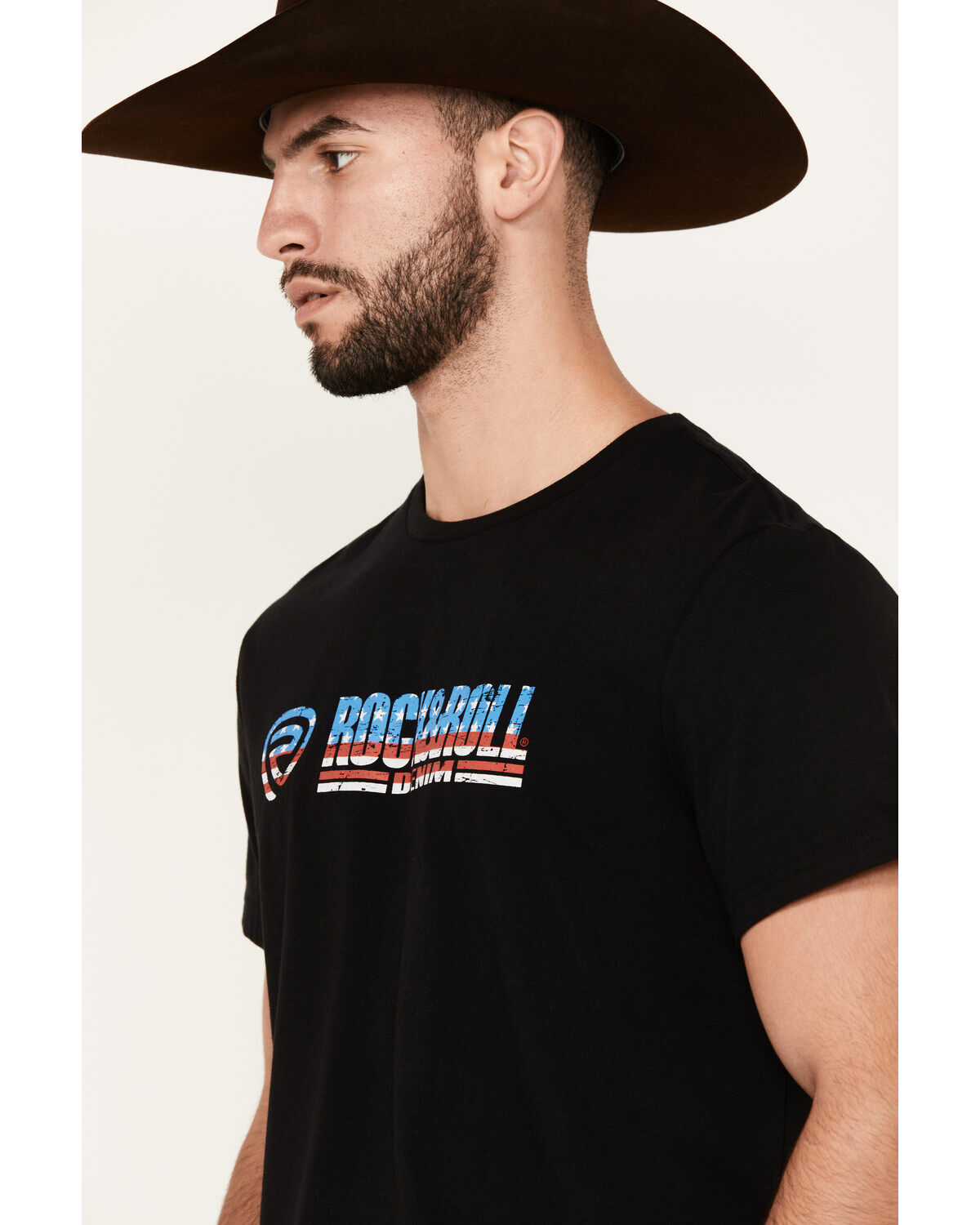 Rock & Roll Denim Men's Americana Logo Short Sleeve Graphic T-Shirt