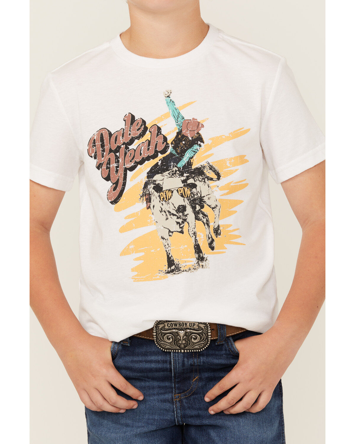 Rock & Roll Denim Boys' Cowboy Short Sleeve Graphic T-Shirt