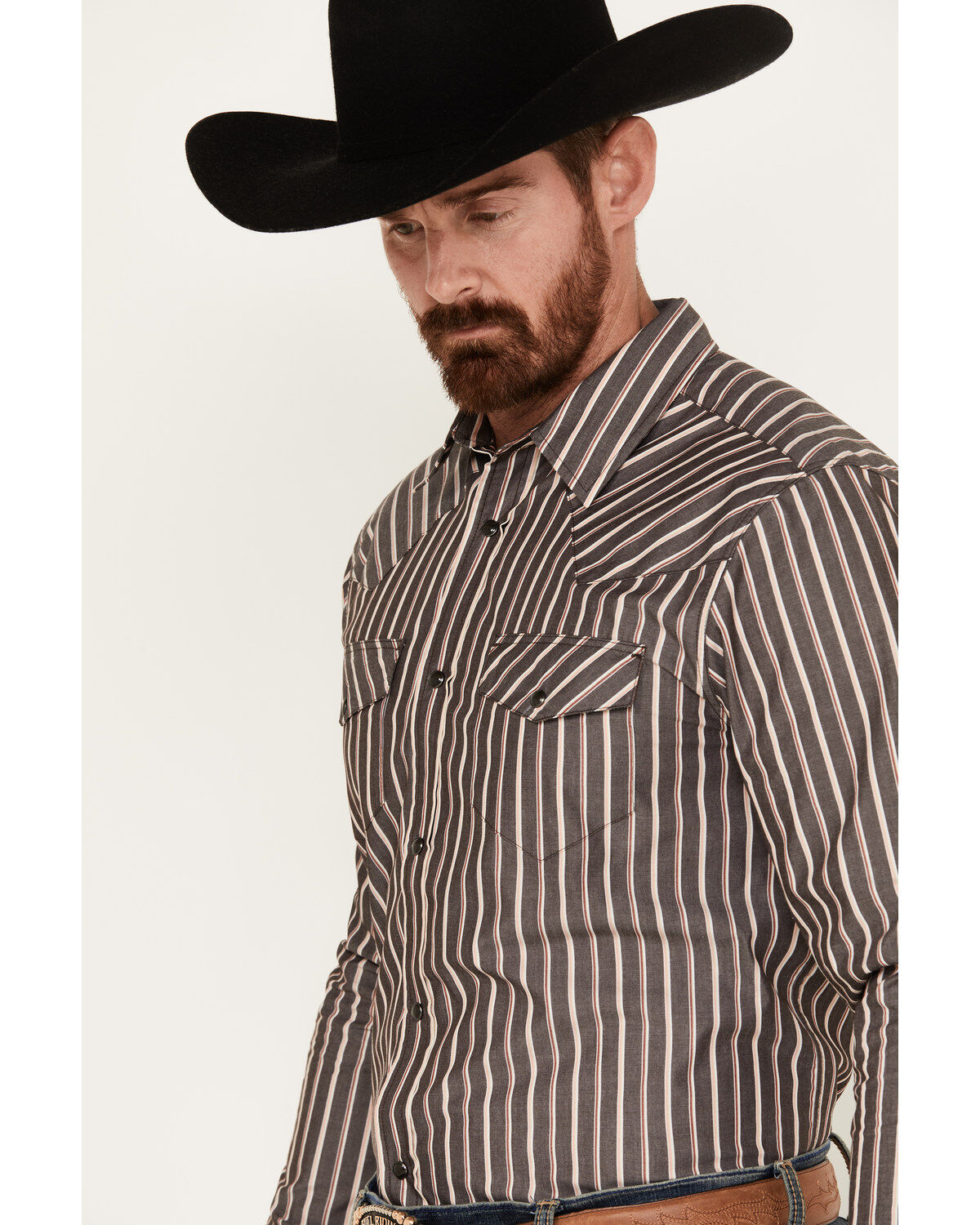 Gibson Trading Co. Men's Salute Striped Long Sleeve Snap Western Shirt